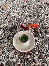 Load image into Gallery viewer, Mineral x Tru Ceramics Volcano Ashtray, Speckled Egg and Spring Green