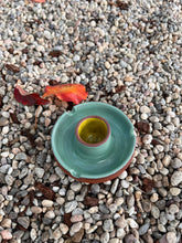 Load image into Gallery viewer, Mineral x Tru Ceramics Volcano Ashtray, Turquoise and Sunflower