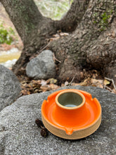 Load image into Gallery viewer, Mineral x Tru Ceramics Volcano Ashtray, Carrot and Moss